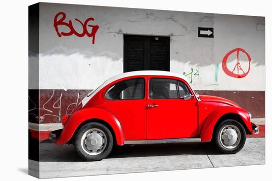 ¡Viva Mexico! Collection - VW Beetle Car and Red Graffiti-Philippe Hugonnard-Stretched Canvas