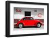 ¡Viva Mexico! Collection - VW Beetle Car and Red Graffiti-Philippe Hugonnard-Framed Photographic Print