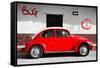 ¡Viva Mexico! Collection - VW Beetle Car and Red Graffiti-Philippe Hugonnard-Framed Stretched Canvas