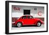 ¡Viva Mexico! Collection - VW Beetle Car and Red Graffiti-Philippe Hugonnard-Framed Photographic Print