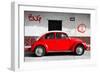 ¡Viva Mexico! Collection - VW Beetle Car and Red Graffiti-Philippe Hugonnard-Framed Photographic Print