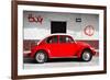 ¡Viva Mexico! Collection - VW Beetle Car and Red Graffiti-Philippe Hugonnard-Framed Photographic Print