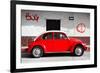 ¡Viva Mexico! Collection - VW Beetle Car and Red Graffiti-Philippe Hugonnard-Framed Photographic Print