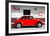 ¡Viva Mexico! Collection - VW Beetle Car and Red Graffiti-Philippe Hugonnard-Framed Photographic Print