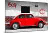 ¡Viva Mexico! Collection - VW Beetle Car and Red Graffiti-Philippe Hugonnard-Mounted Photographic Print