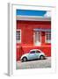 ¡Viva Mexico! Collection - VW Beetle Car and Red Wall-Philippe Hugonnard-Framed Photographic Print