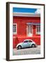 ¡Viva Mexico! Collection - VW Beetle Car and Red Wall-Philippe Hugonnard-Framed Photographic Print