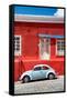 ¡Viva Mexico! Collection - VW Beetle Car and Red Wall-Philippe Hugonnard-Framed Stretched Canvas