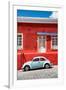 ¡Viva Mexico! Collection - VW Beetle Car and Red Wall-Philippe Hugonnard-Framed Premium Photographic Print
