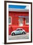 ¡Viva Mexico! Collection - VW Beetle Car and Red Wall-Philippe Hugonnard-Framed Premium Photographic Print