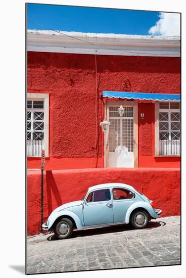 ¡Viva Mexico! Collection - VW Beetle Car and Red Wall-Philippe Hugonnard-Mounted Premium Photographic Print