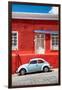 ¡Viva Mexico! Collection - VW Beetle Car and Red Wall-Philippe Hugonnard-Framed Premium Photographic Print