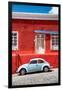 ¡Viva Mexico! Collection - VW Beetle Car and Red Wall-Philippe Hugonnard-Framed Premium Photographic Print