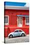 ¡Viva Mexico! Collection - VW Beetle Car and Red Wall-Philippe Hugonnard-Stretched Canvas