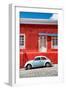 ¡Viva Mexico! Collection - VW Beetle Car and Red Wall-Philippe Hugonnard-Framed Photographic Print