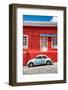 ¡Viva Mexico! Collection - VW Beetle Car and Red Wall-Philippe Hugonnard-Framed Photographic Print