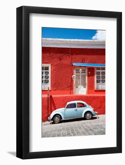 ¡Viva Mexico! Collection - VW Beetle Car and Red Wall-Philippe Hugonnard-Framed Photographic Print