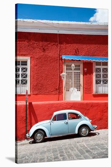 ¡Viva Mexico! Collection - VW Beetle Car and Red Wall-Philippe Hugonnard-Stretched Canvas