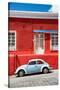 ¡Viva Mexico! Collection - VW Beetle Car and Red Wall-Philippe Hugonnard-Stretched Canvas