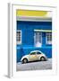 ¡Viva Mexico! Collection - VW Beetle Car and Royal blue Wall-Philippe Hugonnard-Framed Photographic Print