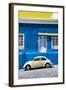 ¡Viva Mexico! Collection - VW Beetle Car and Royal blue Wall-Philippe Hugonnard-Framed Photographic Print