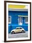 ¡Viva Mexico! Collection - VW Beetle Car and Royal blue Wall-Philippe Hugonnard-Framed Photographic Print