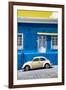 ¡Viva Mexico! Collection - VW Beetle Car and Royal blue Wall-Philippe Hugonnard-Framed Photographic Print