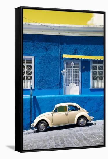 ¡Viva Mexico! Collection - VW Beetle Car and Royal blue Wall-Philippe Hugonnard-Framed Stretched Canvas