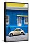 ¡Viva Mexico! Collection - VW Beetle Car and Royal blue Wall-Philippe Hugonnard-Framed Stretched Canvas