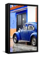 ¡Viva Mexico! Collection - VW Beetle Car and Royal Blue Wall-Philippe Hugonnard-Framed Stretched Canvas