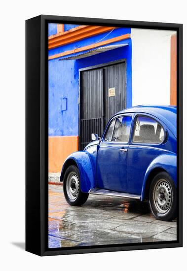 ¡Viva Mexico! Collection - VW Beetle Car and Royal Blue Wall-Philippe Hugonnard-Framed Stretched Canvas