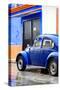 ¡Viva Mexico! Collection - VW Beetle Car and Royal Blue Wall-Philippe Hugonnard-Stretched Canvas