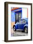 ¡Viva Mexico! Collection - VW Beetle Car and Royal Blue Wall-Philippe Hugonnard-Framed Photographic Print