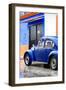 ¡Viva Mexico! Collection - VW Beetle Car and Royal Blue Wall-Philippe Hugonnard-Framed Photographic Print