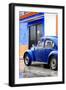 ¡Viva Mexico! Collection - VW Beetle Car and Royal Blue Wall-Philippe Hugonnard-Framed Photographic Print