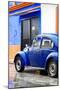 ¡Viva Mexico! Collection - VW Beetle Car and Royal Blue Wall-Philippe Hugonnard-Mounted Photographic Print