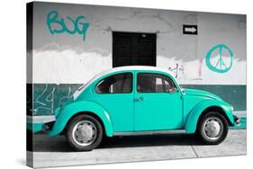 ¡Viva Mexico! Collection - VW Beetle Car and Turquoise Graffiti-Philippe Hugonnard-Stretched Canvas