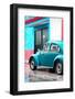 ¡Viva Mexico! Collection - VW Beetle Car and Turquoise Wall-Philippe Hugonnard-Framed Photographic Print