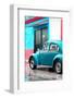 ¡Viva Mexico! Collection - VW Beetle Car and Turquoise Wall-Philippe Hugonnard-Framed Photographic Print