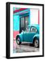 ¡Viva Mexico! Collection - VW Beetle Car and Turquoise Wall-Philippe Hugonnard-Framed Photographic Print