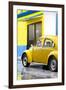 ¡Viva Mexico! Collection - VW Beetle Car and Yellow Wall-Philippe Hugonnard-Framed Premium Photographic Print