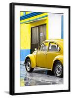 ¡Viva Mexico! Collection - VW Beetle Car and Yellow Wall-Philippe Hugonnard-Framed Photographic Print