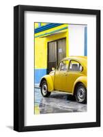 ¡Viva Mexico! Collection - VW Beetle Car and Yellow Wall-Philippe Hugonnard-Framed Photographic Print