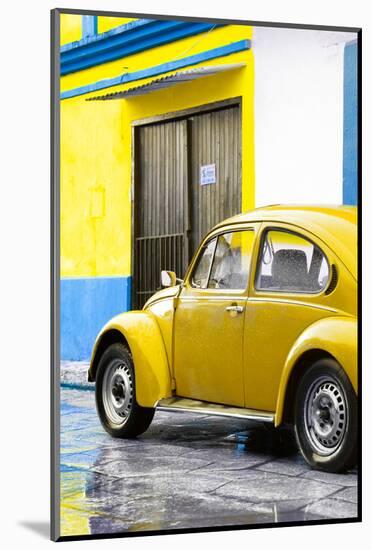 ¡Viva Mexico! Collection - VW Beetle Car and Yellow Wall-Philippe Hugonnard-Mounted Photographic Print