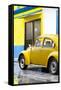 ¡Viva Mexico! Collection - VW Beetle Car and Yellow Wall-Philippe Hugonnard-Framed Stretched Canvas