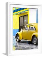 ¡Viva Mexico! Collection - VW Beetle Car and Yellow Wall-Philippe Hugonnard-Framed Photographic Print