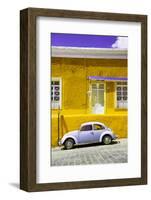 ¡Viva Mexico! Collection - VW Beetle Car and Yellow Wall-Philippe Hugonnard-Framed Photographic Print