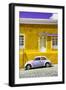 ¡Viva Mexico! Collection - VW Beetle Car and Yellow Wall-Philippe Hugonnard-Framed Photographic Print