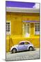 ¡Viva Mexico! Collection - VW Beetle Car and Yellow Wall-Philippe Hugonnard-Mounted Photographic Print