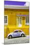 ¡Viva Mexico! Collection - VW Beetle Car and Yellow Wall-Philippe Hugonnard-Mounted Photographic Print